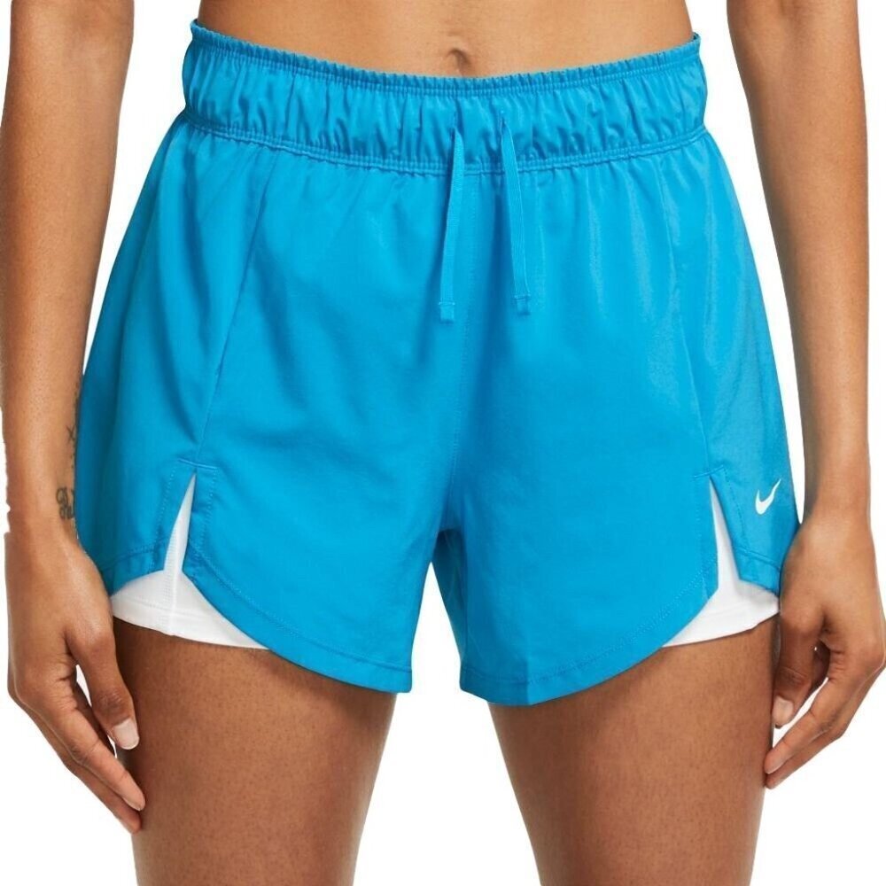 Nike NEW Women's Flex Essential 2-in-1 Blue and White Shorts Size 1X #112303